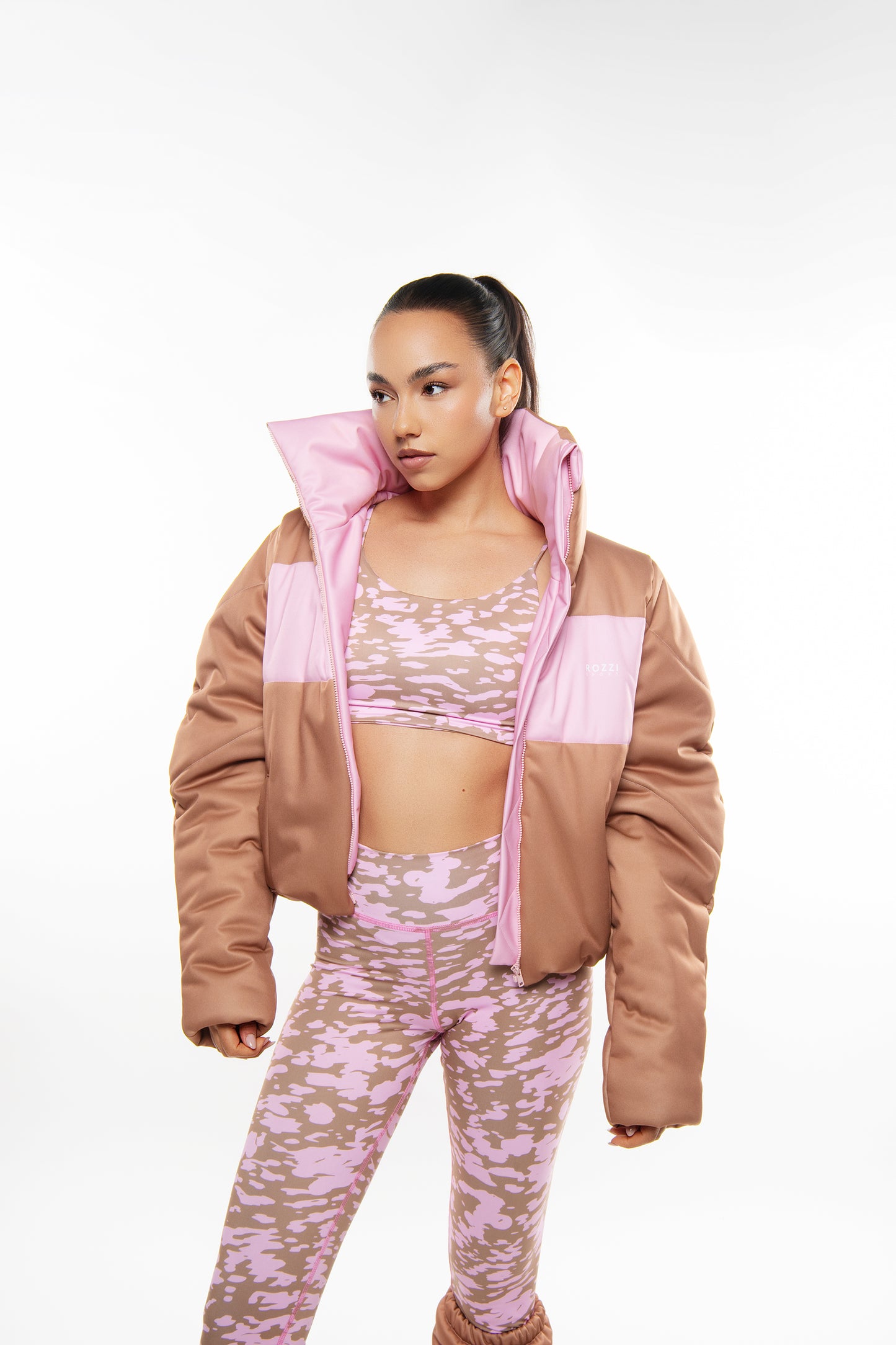 PINK-BROWN CAMOUFLAGE TOP