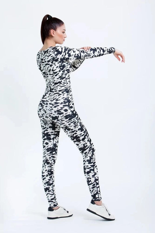 My Store BEIGE-BLACK CAMOUFLAGE OPEN NYAKÚ OVERÁL