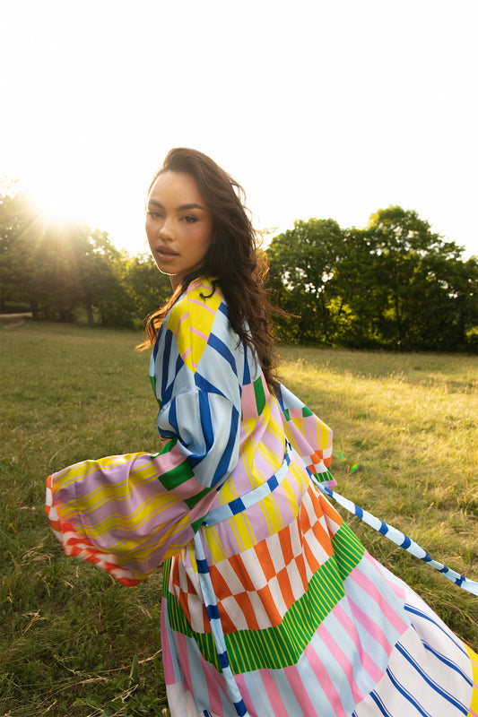 TROPICAL MOSAIC KAFTAN