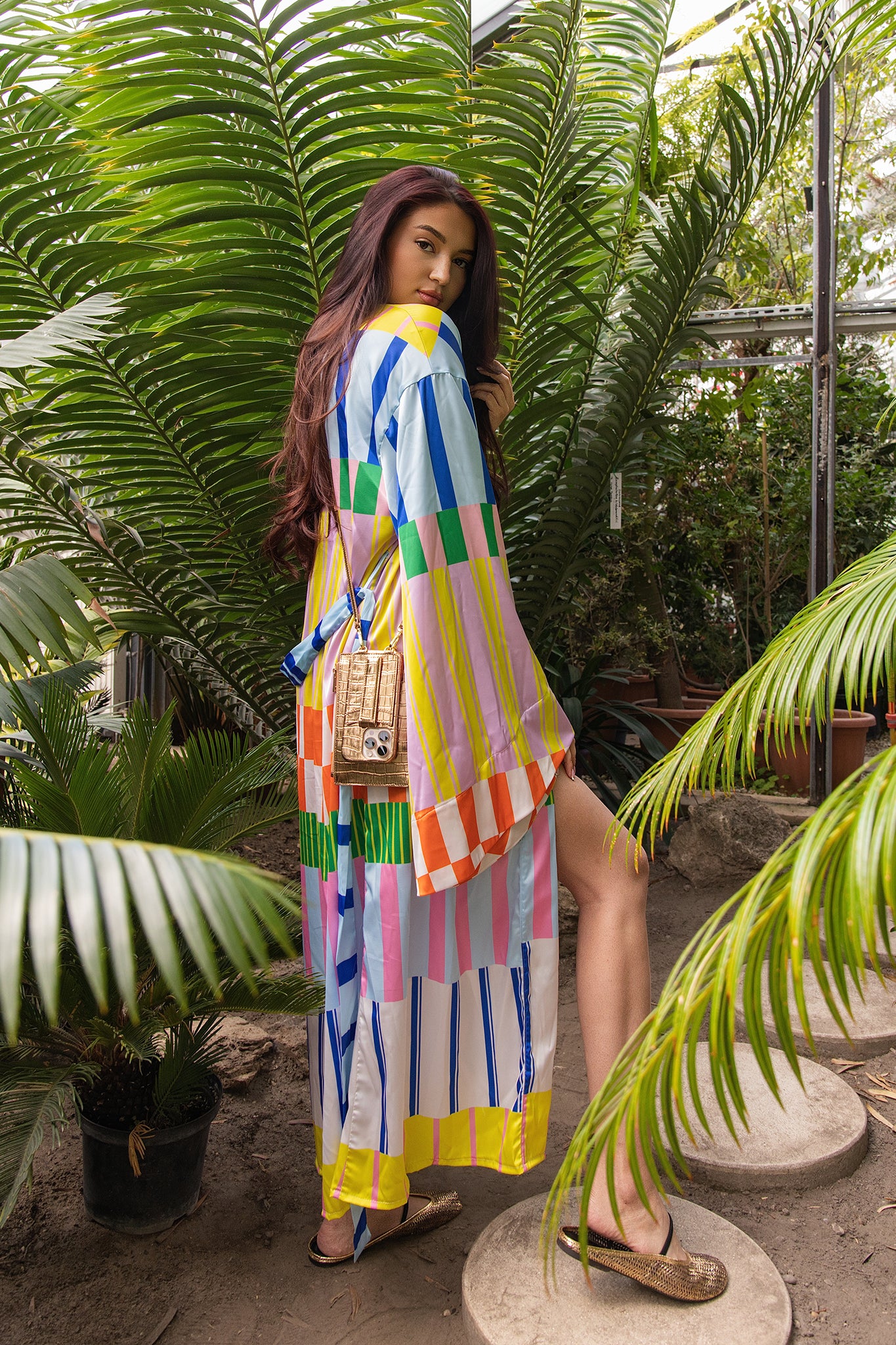 TROPICAL MOSAIC KAFTAN