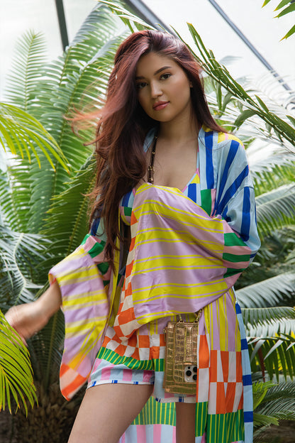 TROPICAL MOSAIC KAFTAN