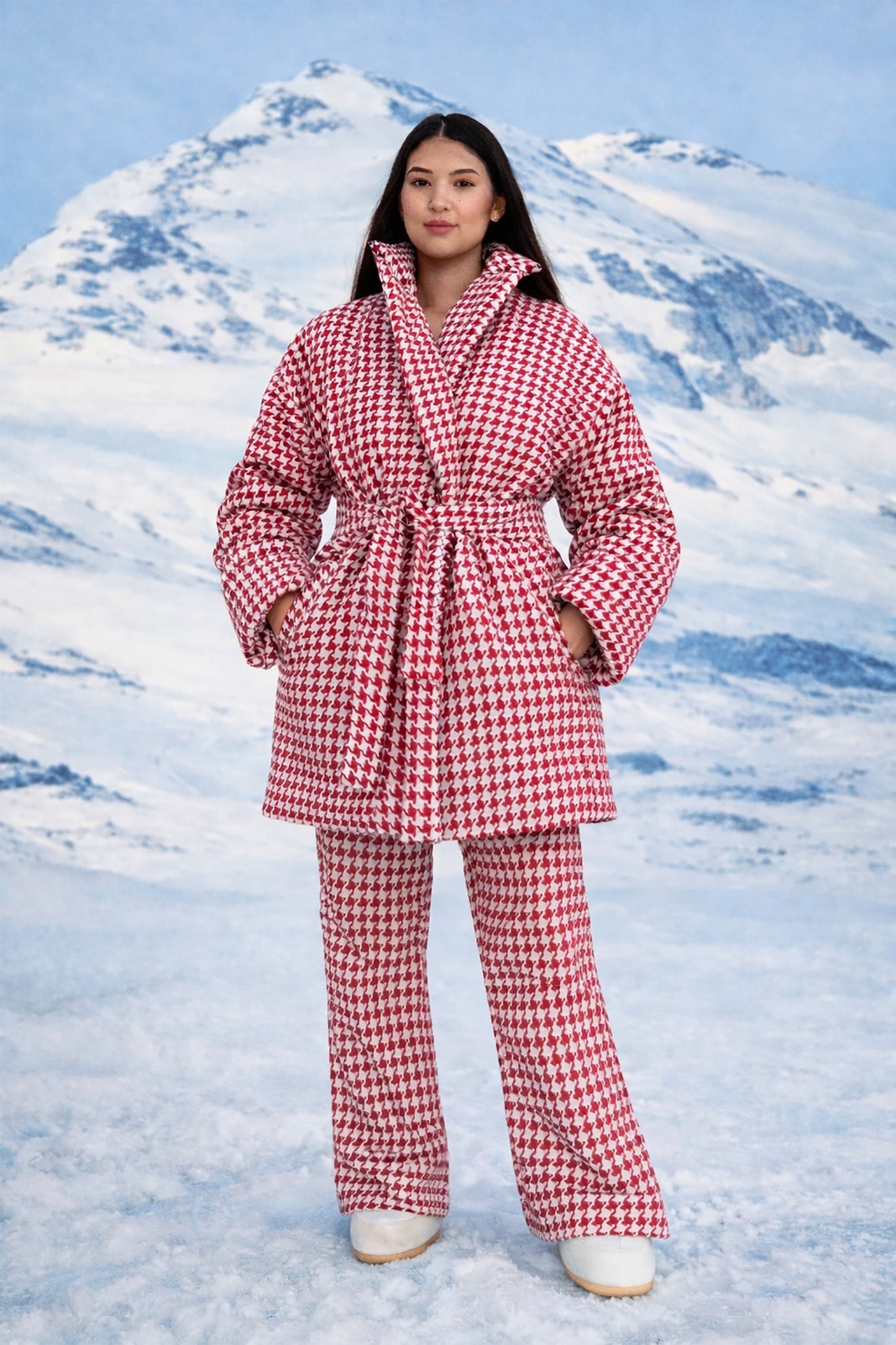 RED& WHITE MINI CHICKS BIG PUFFER