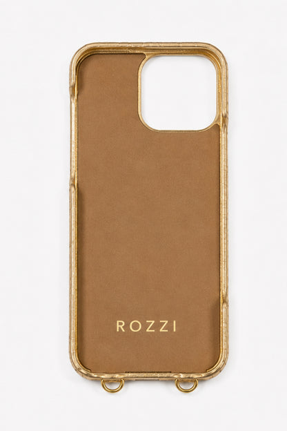 GOLD CROCO POUCH SZETT