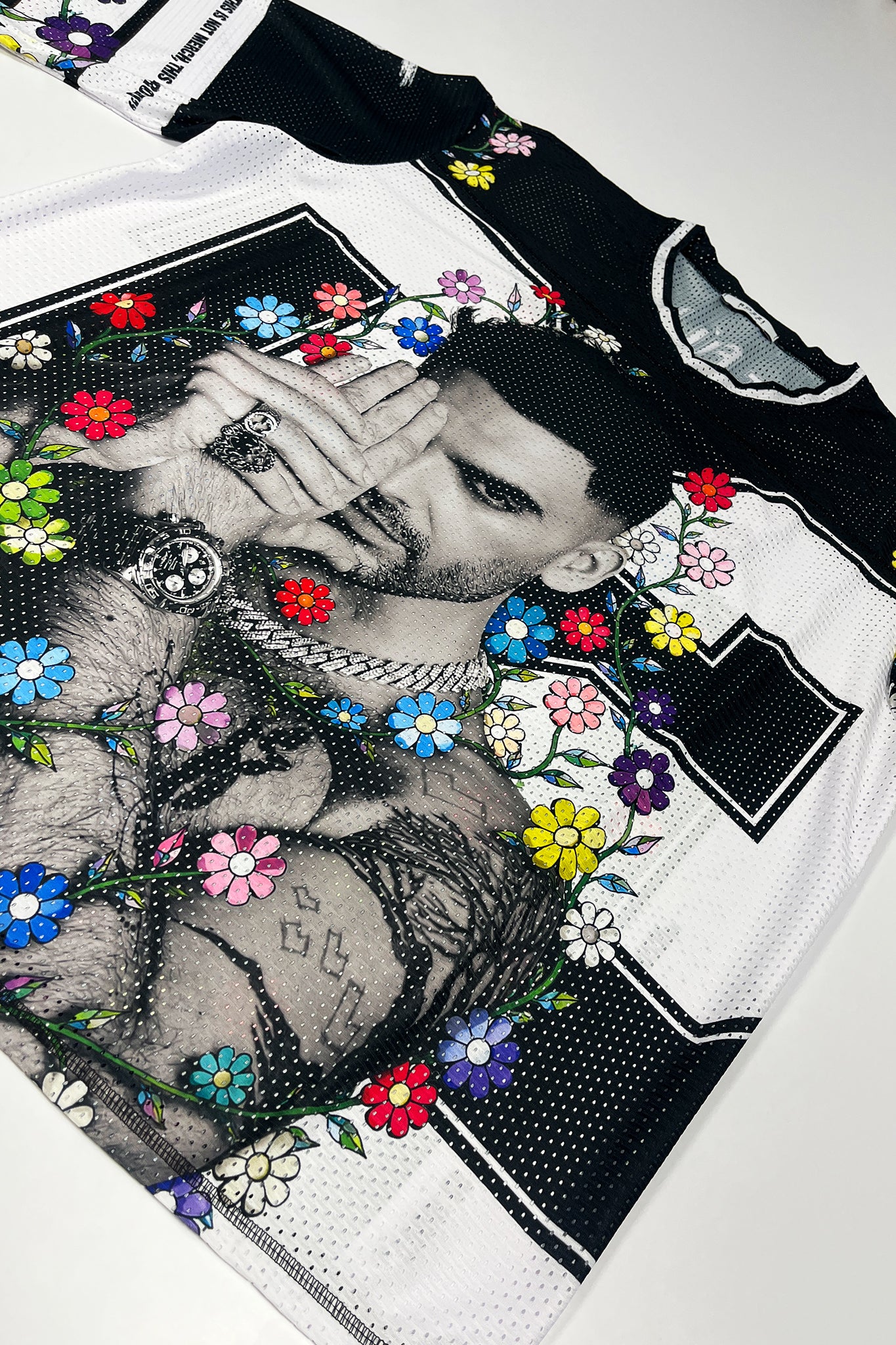 FLOWER BLACK JERSEY