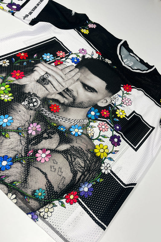 FLOWER BLACK JERSEY