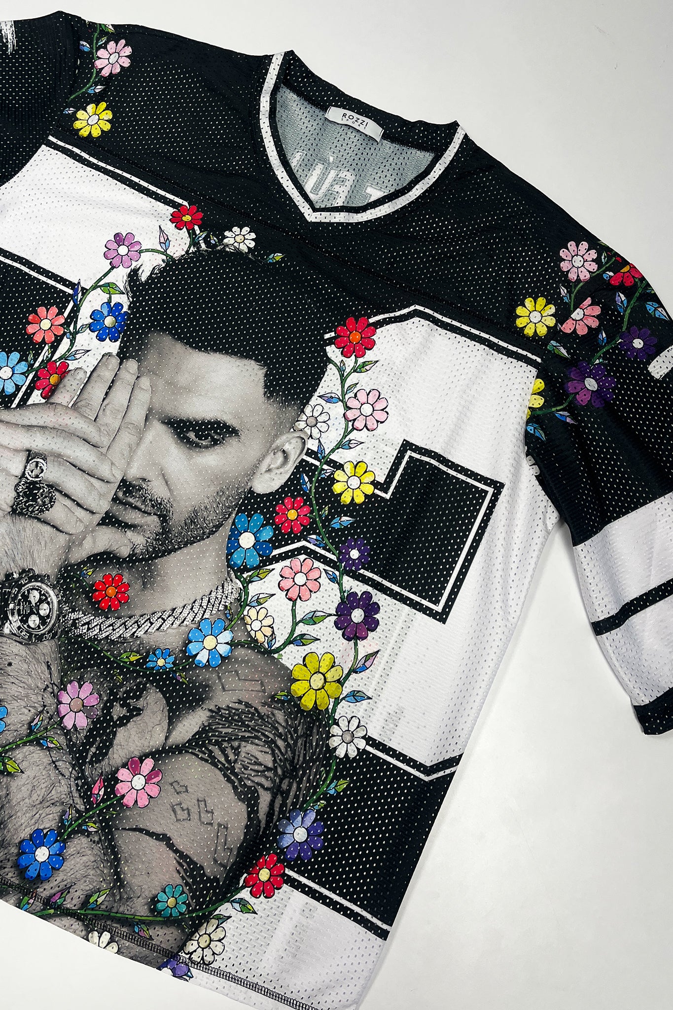 FLOWER BLACK JERSEY