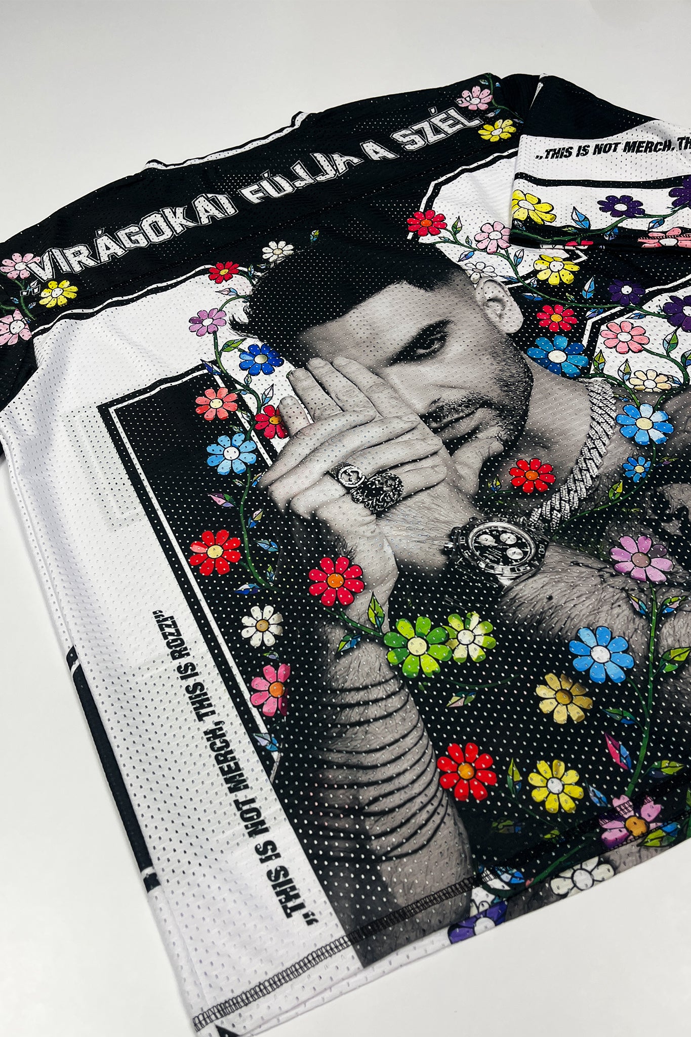 FLOWER BLACK JERSEY