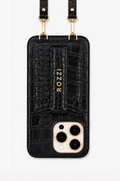 MIDNIGHT CROCO POUCH SZETT