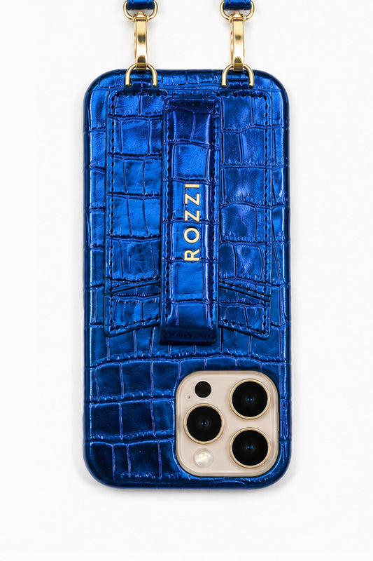 ROYAL BLUE CROCO POUCH SZETT