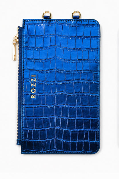 ROYAL BLUE CROCO POUCH SZETT