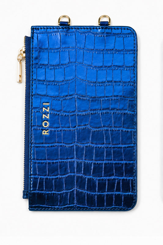 ROYAL BLUE CROCO POUCH SZETT