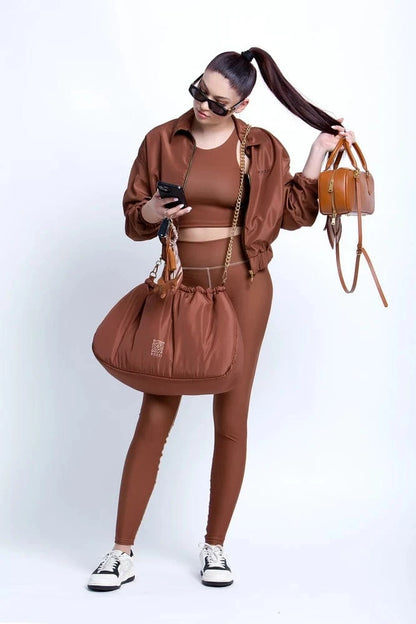 My Store MOCCA MOUSSE PUFFER BAG