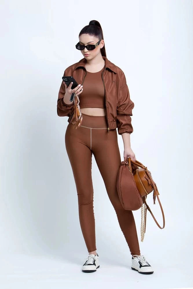 My Store MOCCA MOUSSE SHINY BOMBER DZSEKI
