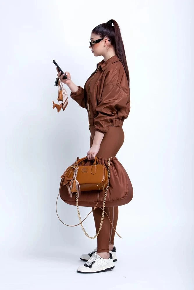 My Store MOCCA MOUSSE SHINY BOMBER DZSEKI
