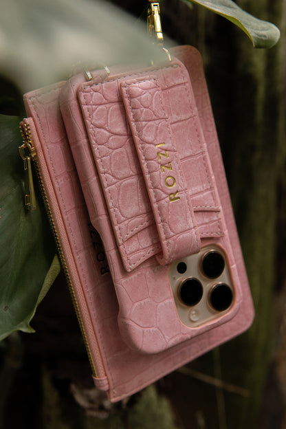 BLUSH CROCO POUCH SZETT